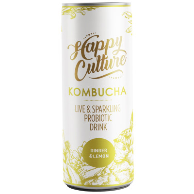 Happy Culture Ginger Lemon Kombucha